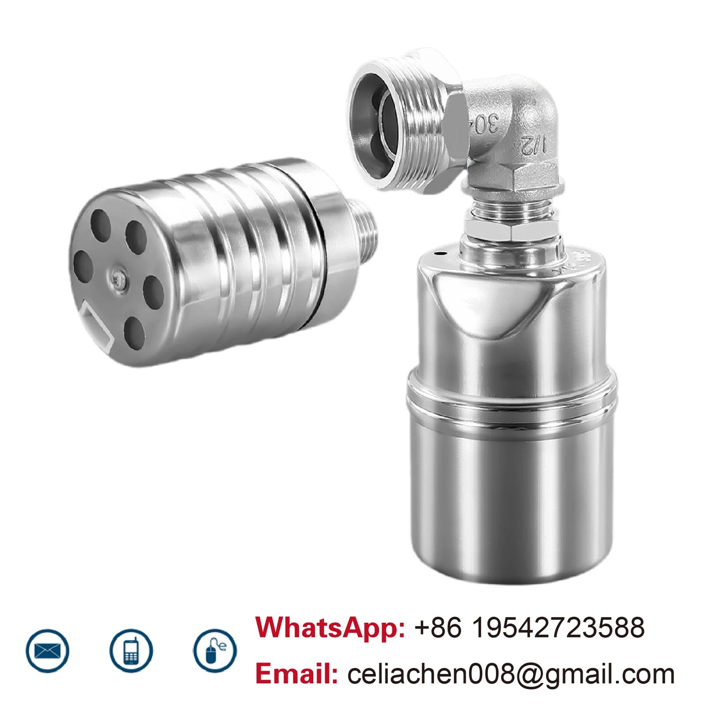 Stainless Steel Float Valve 1/2 3/4 1 Inch Auto Shut off Water Level Controller Automatic Fill Valve No Power Needed