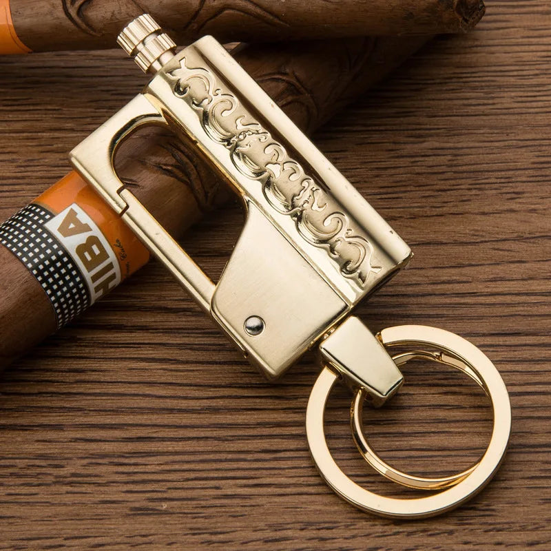 Multifunctional Keychain Kerosene Lighter Beer Bottle Opener Outdoor Portable Igniter Smoking Accessories Gadgets for Men