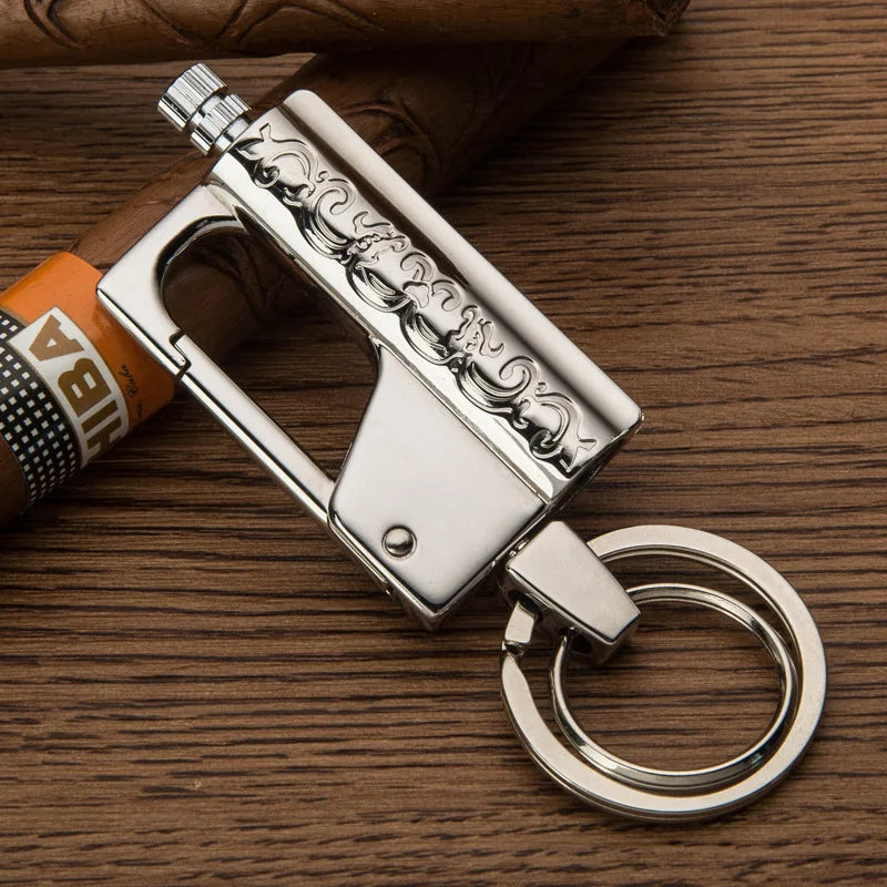 Multifunctional Keychain Kerosene Lighter Beer Bottle Opener Outdoor Portable Igniter Smoking Accessories Gadgets for Men