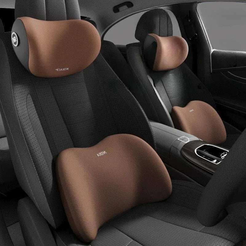 Car Headrest/Lumbar Support Car Neck Pillow Waist Cushion Driver Seat Backrest Car Cushion Driving Lumbar Support Waist Support