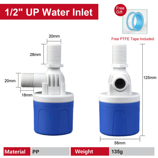 Stainless Steel Float Valve 1/2 3/4 1 Inch Auto Shut off Water Level Controller Automatic Fill Valve No Power Needed